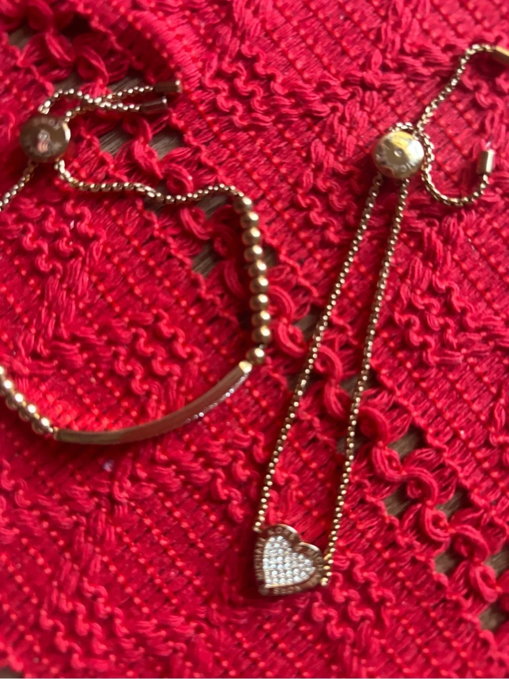 Gold-Tone Heart & Bar Adjustable Bracelet Set Michael Kohl’s